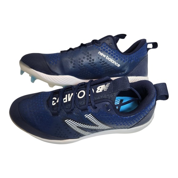 New Balance COMP v3 Baseball Cleats Men's 9.5 Navy White FuelCell BRAND NEW - Picture 2 of 9